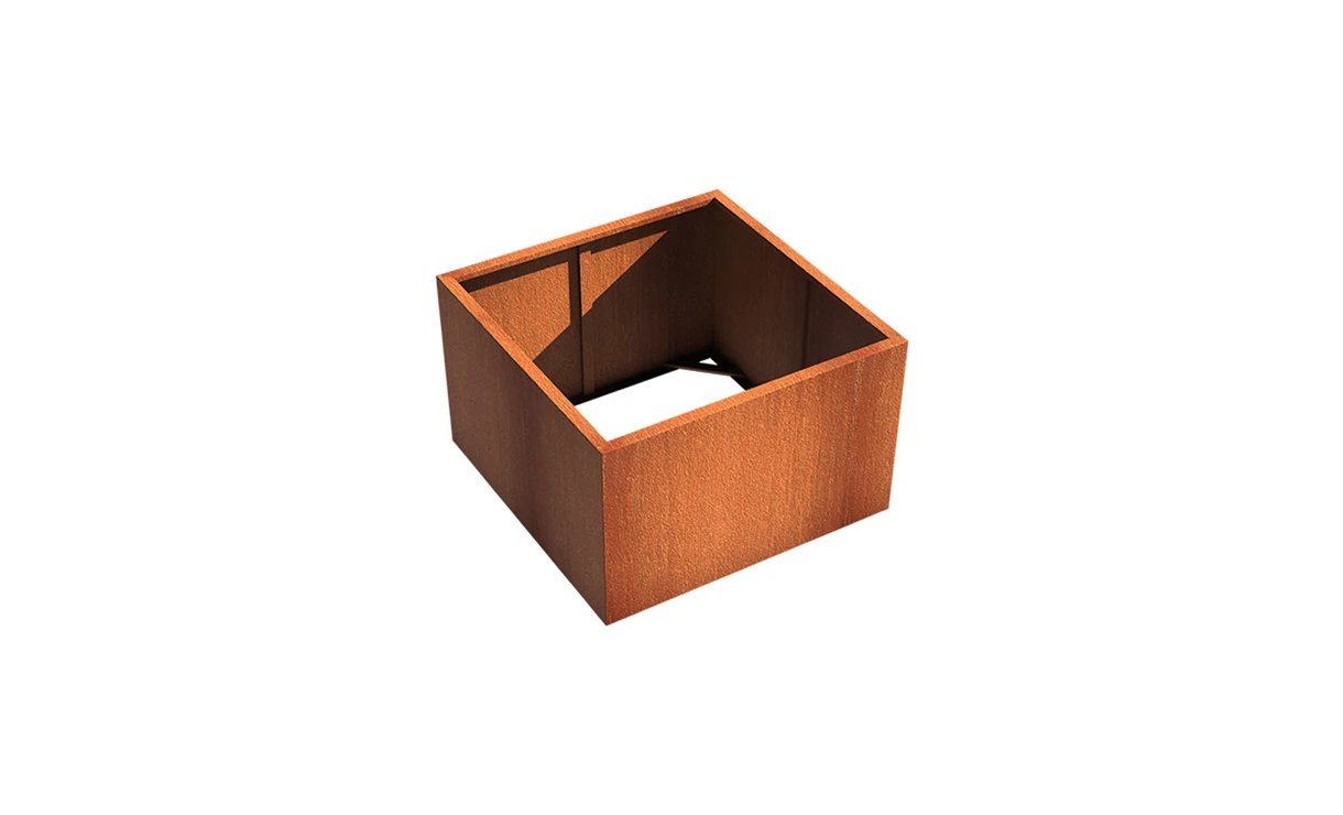 Plantenbak Cortenstaal 120x120x80 Cm Zonder Bodem 3 Plantenbak Cortenstaal 120x120x80 Cm Zonder Bodem