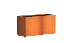 Plantenbak Cortenstaal Op Wielen 120x50x60 Cm
