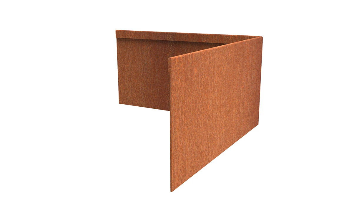 Borderrand Cortenstaal 2 Mm Hoek Geplet Buiten 30x30x39 Cm 3 Borderrand Cortenstaal 2 Mm Hoek Geplet Buiten 30x30x39 Cm